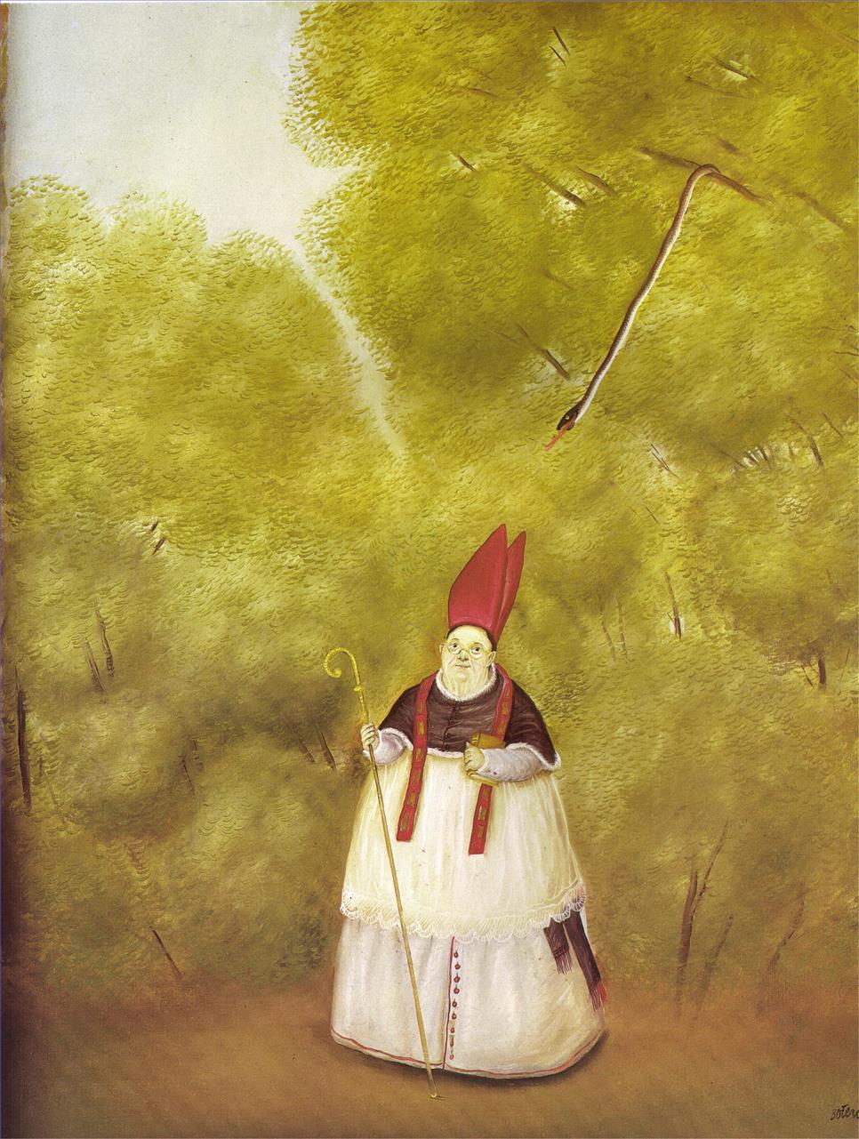 Archevêque perdu dans les bois Fernando Botero Peintures à l'huile